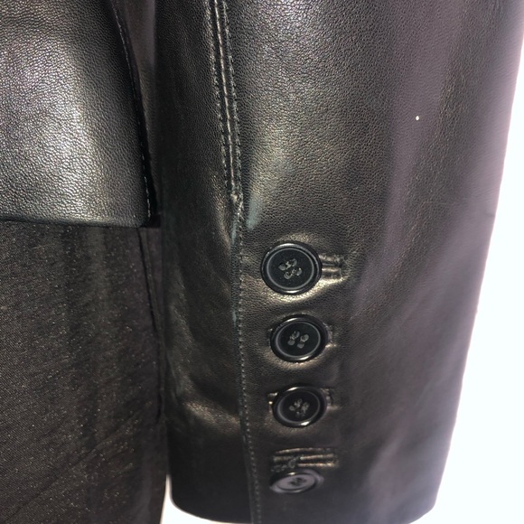 CONTEXT Black Leather Jacket - Picture 3 of 9